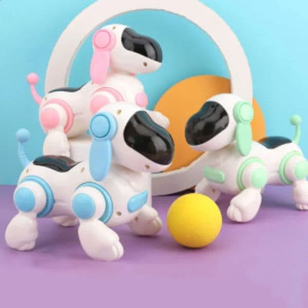 rens Robot Bionic Electronic Dog Machine Intelligent Robot Dog Light Music Crawling rens Interactive Toy Gift 250822BJ