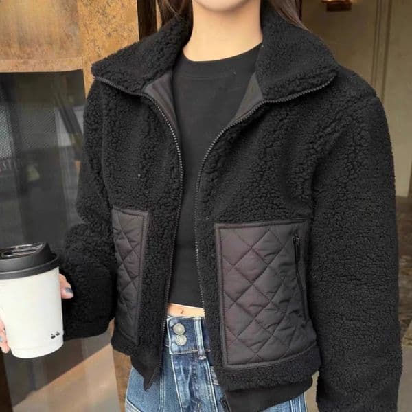 Designer Outerwear Jacket Yoga Coat Sport Lamb Plush Warm Stand-up Collar Blazer Casual Long Sleeve Sweater Full Zip Cardigan Sweatshirts Cropped Thick SweatTops