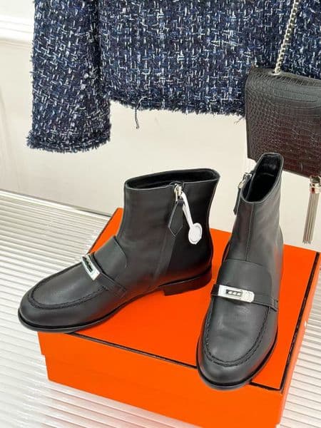 high quality Designer Shoes Ankle Boot Fashion Women Vintage flats Ankle Boot Leather Classic Buckle Saint Boot Size 35-41