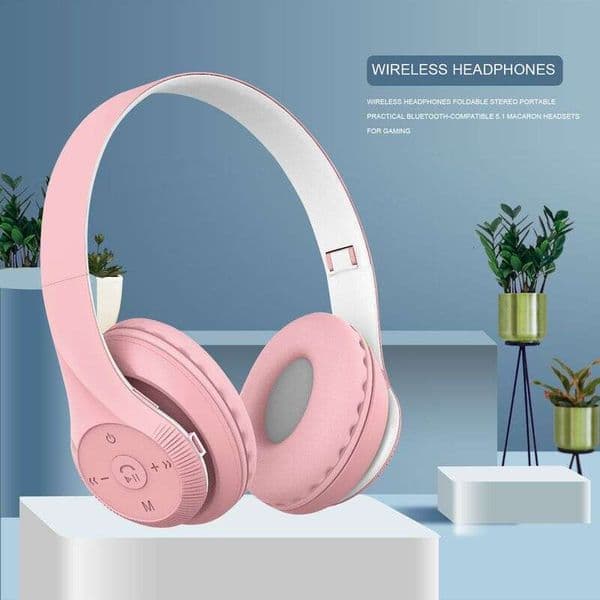 Wireless Headphones Foldable Stereo Portable Practical Bluetooth-Compatible 5.1 Headsets For Gaming