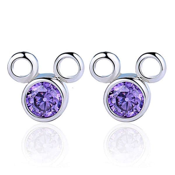 New Style Cartoon Cute Little Mouse Zircon Decor Stud Earrings Womens Trendy Earrings Jewelry