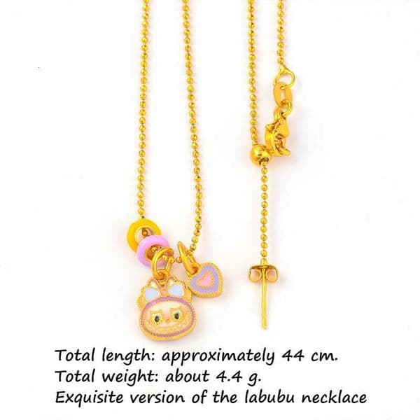 Fashion Trend Fresh Style Running Ring Heart Necklace High Color Retention Sand Gold Jewelry Bead Chain Heart shaped bow necklace
