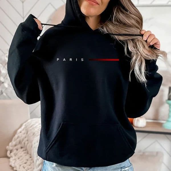 Paris Fashion Woman Hoodies All Season Daily Casual Sporty Hooded Sweatshirts Female Home Outdoor Comfort Warm Loose Pullover 250815BANJIA