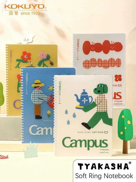 1pc KOKUYO Soft Ring Notebook PVC Cover X250825