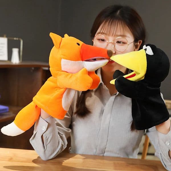 Plush Hand Puppet Soft Animals Puppet Bird Fox Hand Puppet For Kids Adult Pretend Playing Dolls 250825BJ