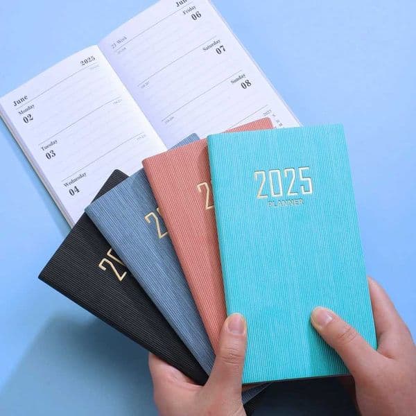 2025 A6 Pocket Notebook 365 Days Notepad Diary Notebook Day Week Month Planner Office School Stationery X250825