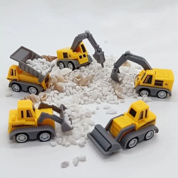 6/12 Pcs Construction Engineering Vehicle Excavator Back of The Car Toys for Kids Birthday Party Favors Pinata Filler Treat Bag 250826BJ