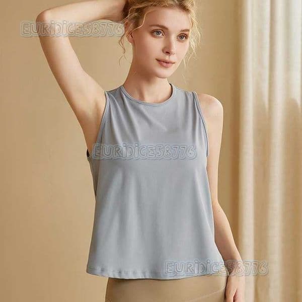 2025 New Spring Summer Sports Yoga Vest for Women Loose Breathable Sleeveless Top Running Quickdry Coverup Fitness Wear H250825