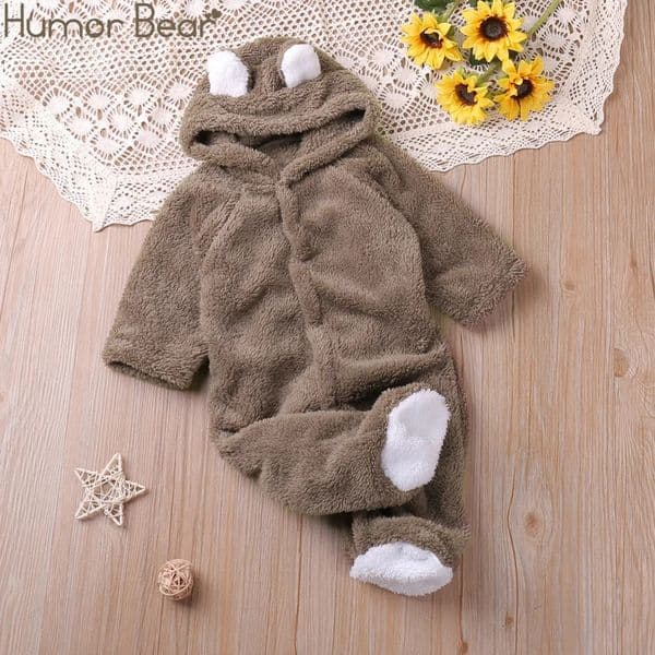 Humor Bear Autumn Cartoon Style Winter Long Sleeve Baby Boys Girls Rompers Toddler Kids Playsuit Jumpsuits Clothes 250825BANJIA