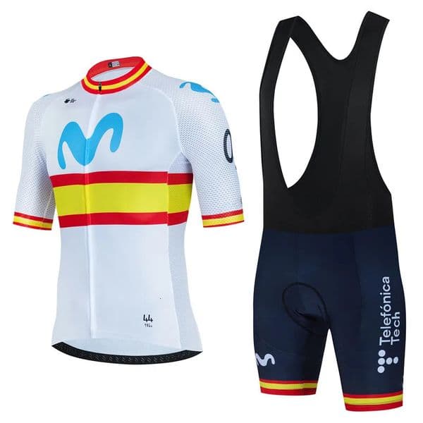 2026 New Movistar Cycling Jersey Set Short Sleeve Spain Men Antiuv Bike Sportswear Team Summer Bicycle Clothing Maillot Ciclismo Hombre outdoor Upf50 Sun Protec