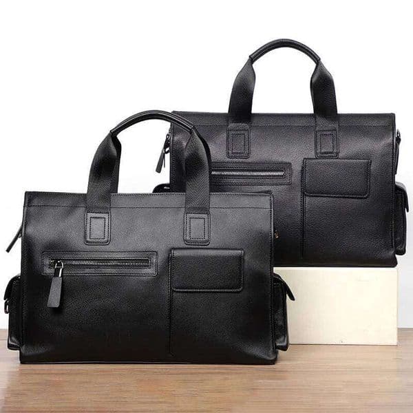 New Design men's Genuine Leather Handbag Sheepskin Business Office Shoulder Bag Male Laptop Briefcase Totes