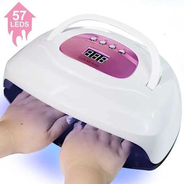 4 Timer Modes UV/LED Nail Polish Lamp LCD Display with 57 LEDs Nail Drying Dryer Manicure Salon Tools for Acrylic Gel Art M250826