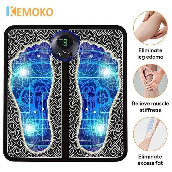 Foot Massger Sole Massage Pad Feet Muscle Stimulation 8 Modes 19 Levels Relax Improve Blood Circulation Relief Pain Relax Feet W250826