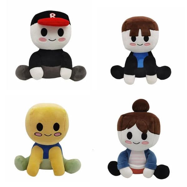 Blox Buddies Plush Toys Cartoon Girl Black with Hat Yellow Decorative Doll Home Room Gifts for Kids 2023 250825BANJIA