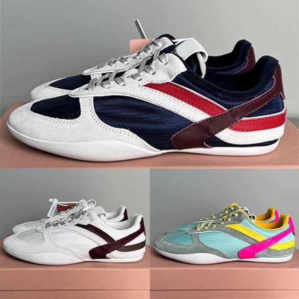 Women Gymnasium Sneakers Fashion Designer Womens Sports Shoes Flip Fur Leather Upper Cotton laces Leather lining Rubber Sole Retro Casual Lady Running Shoes