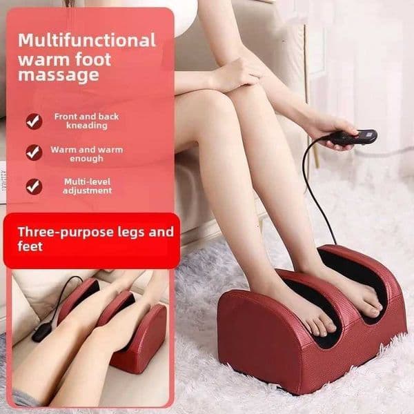 Foot Massage Machine Constant Temperature Hot Compress Massage Kneading Deep Massage for Calf and Arm in Black and Red Color W250826