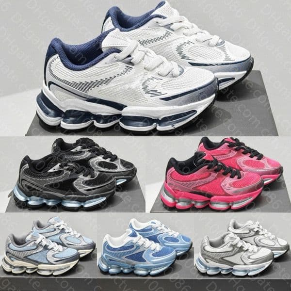Running Kids Trainers Designer Boys Girls Sport Shoes Toddlers Children Outdoor Youth Sneakers Mesh Elastic Band Shoe Black White Grey Blue Navy Silve h4gC T260514