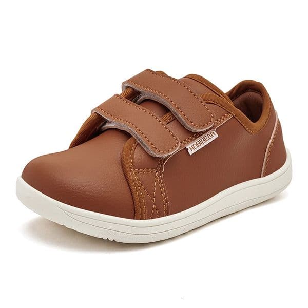 HOBIBEAR Kids Barefoot Shoes Little/Big/Kid Wide Toe Minimalist Sneakers Lightweight Hook Loop Artificial Leather Shoes250825BJ