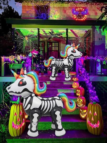 3D Skull Unicorn Balloons for Halloween Halloween Decorations Trick or Treat Party Decorations Halloween Party Decorations Z250827