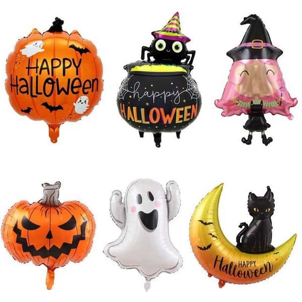Halloween Pumpkin Ghost Balloons Decorations Spider Foil Balloons Inflatable Toys Bat Globos Halloween Party Supplies Kids Toys Z250827