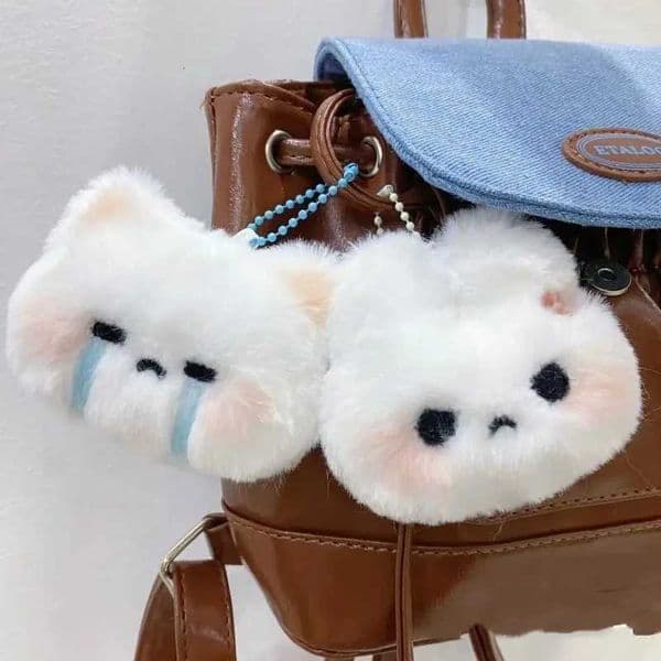 Cartoon Plush Rabbit Doll Toy Keychain Sweet Cute Bag Pendant Charms Car Keyring Accessories For Women Couples Kawaii Gift X250826