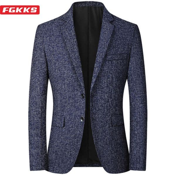 FGKKS Spring Autumn Blazers Men Fashion Slim Casual Business Handsome Suits Mens Tops 250826BJ