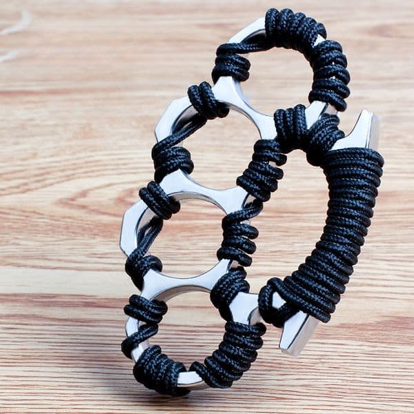 Wrapping Rope Thickened Self-defense Brass Knuckles Zinc Alloy Fist Buckle