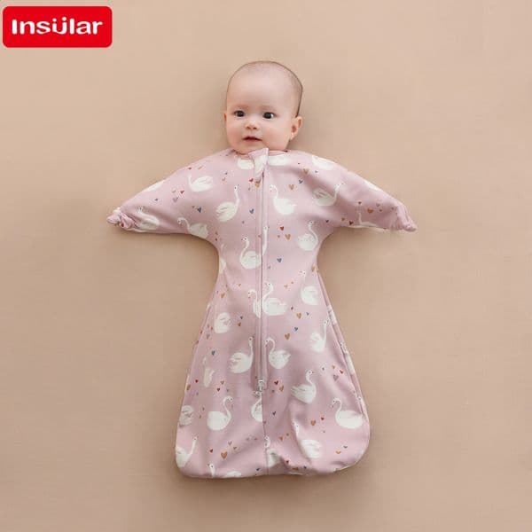 INSULAR Baby Cotton Sleeping Bags born Antishock Sleepsacks Raised Hand Surrender Blankets Infant Cartoon Antistartle Jump 250826