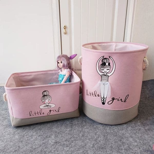Baby Toys Storage Basket Gift Foldable Canvas Fabric Laundry for Clothes Books Home Organization Room Decor 250826