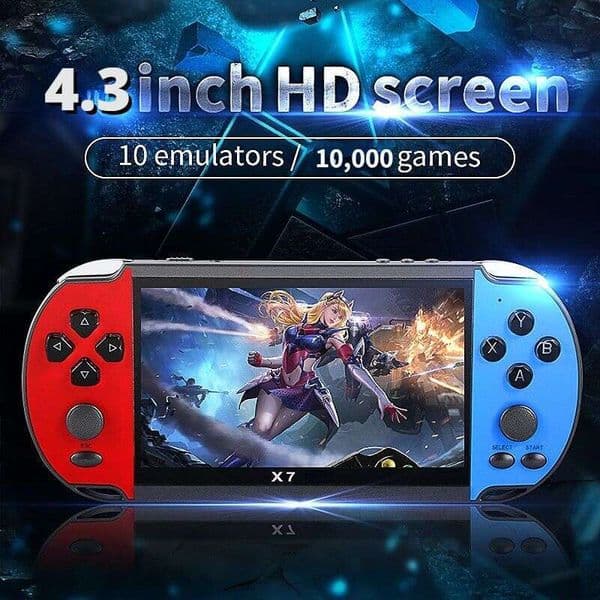 X7 4.3 Inch HD Large 8G Screen Classic Retro Console Built-In Games Mini Handheld Mp5 Video Game PS 2 Games