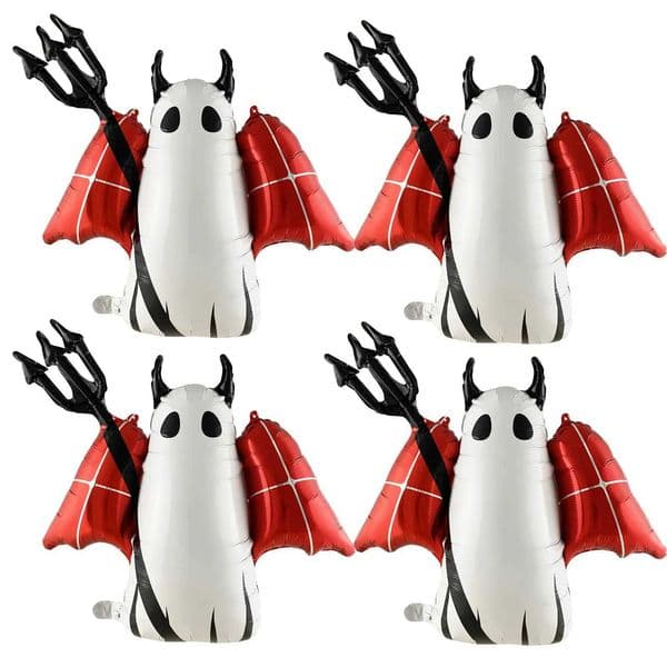 4 pcs 303 inch Devil Ghost Foil Balloons Trick or Treat Birthday Halloween Ghost Party Supplies Z250827