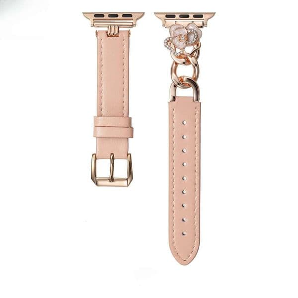2026 New Dhgargets Camellia Metal Leather Band Apple Watch outdoor - Genuine Calfskin Strap With Flower Buckle For 38-49Mm Iwatch Series Free Shipping