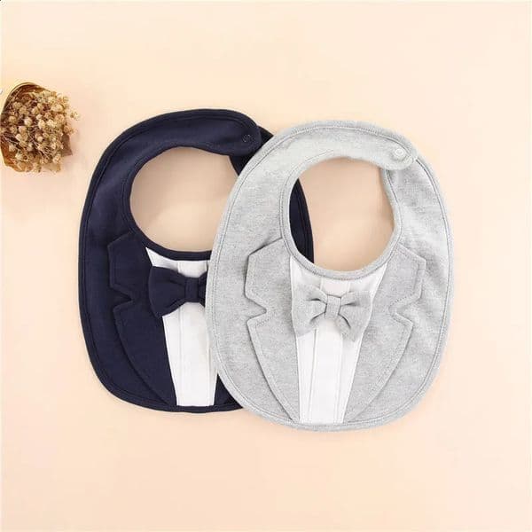 024Month Baby Bibs For Girls Boys 100% Cotton Gentleman Princess Style Fashion born Burp Cloth Infant Saliva Towels One Size 250826BJ