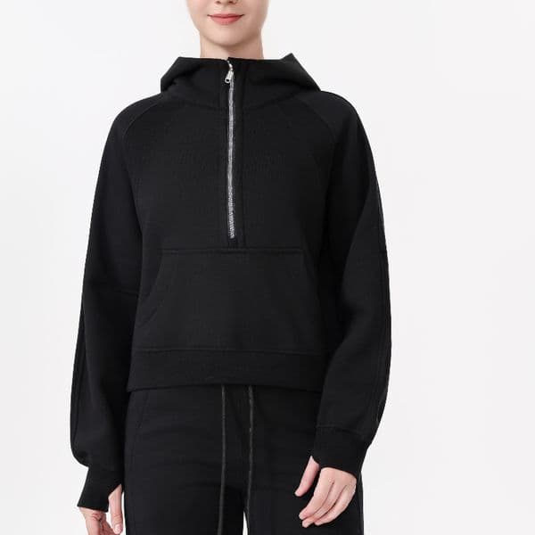 Designer Hoodie Yoga Sweatshirt Oversized Full-Zip Hoodies Track Jacket Soft Cozy Cropped Hooded Coat Spring Thick Sweater Womens Fitness Jogger Tops