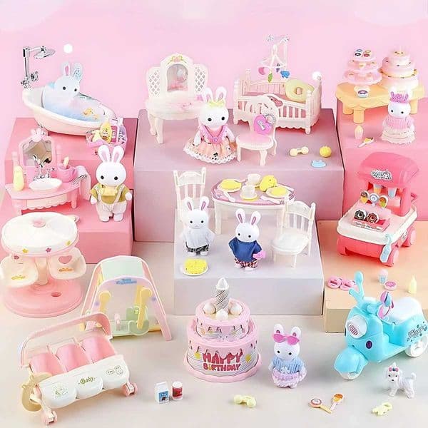 Little Rabbit Dress Girl Cute Simulation Scene Toy Indoor Parentchild Interaction Childrens Birthday Gift X250826