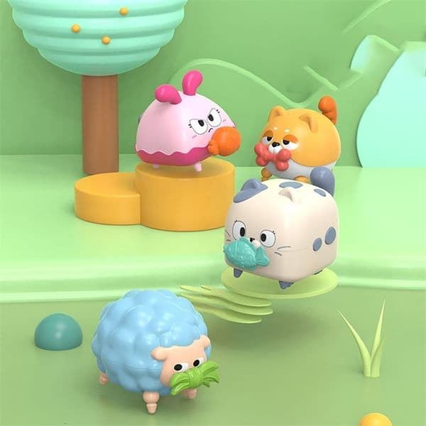 1pc Cartoon Car Toys Cute Cartoon Pull Back Toys Small Animal car Fine Motor Skills Learning Games Wind Up car Outdoor Travel 250826CJBJ