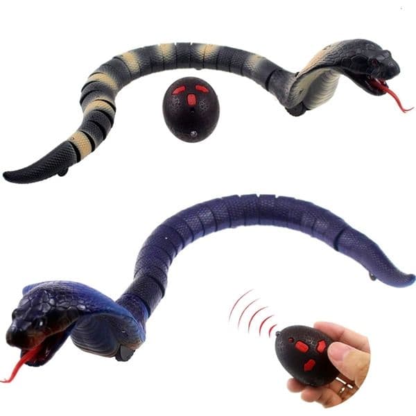 RC Snake Realistic Toys Infrared Receiver Electric Simulated Animal Cobra Viper Toy Joke Trick Mischief For Kids Halloween y250826BANJIA