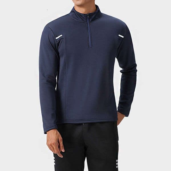 L-3504 Mens Half-Zip Sports Long Sleeve T-Shirt Men Sweatshirt, Spring and Autumn New Shooting Jersey Fitness Outdoor Top Running Quick-Dry Shirt
