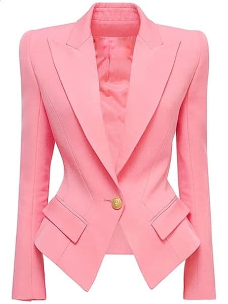 HIGH STREET est 2026 Jacket Womens Slim Fitting Single Button Lapel Blazer 260205BJ