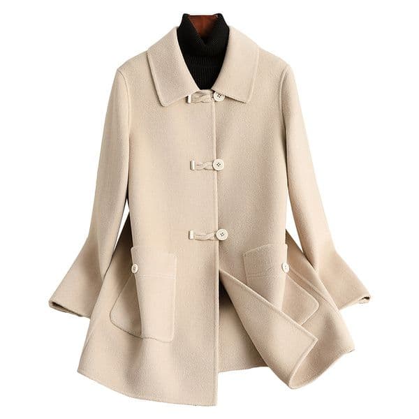 D6250 Double-faced fleece wool coat for women short 2024 autumn and winter new Chinese style mother's wear