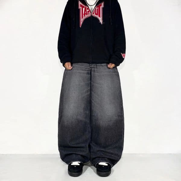 American Y2K Baggy Wide Leg Black Jeans Overszied Men Street Casual Joker Denim Pants Couple Jeans Retro Streetwear 250828