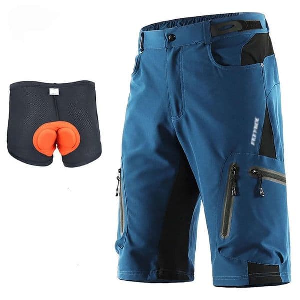 Bicycle shorts men's summer mountain bike downhill loose outdoor sports cycling road mountain bike shorts hip protection 2-piece set