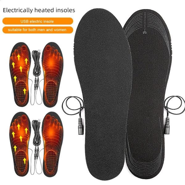 USB Heated Shoe Insoles Feet Washable Foot Pad Mat Electrically Heating Insoles Warm Thermal Rechargeable Electric Feet Warmer 250823