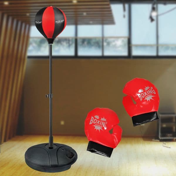 2026 New Child Fitness Suit Adjustable Height Ball Bag Boxing Speed Sports Set Toys Fighting Game For Children's Holiday Gift Toys
