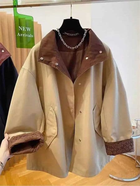 Double Breasted Windbreaker Womens Spring and Autumn 2025 New Fashion Popular Long Popular Coat Female Suit Collar Coat Pink Z250828