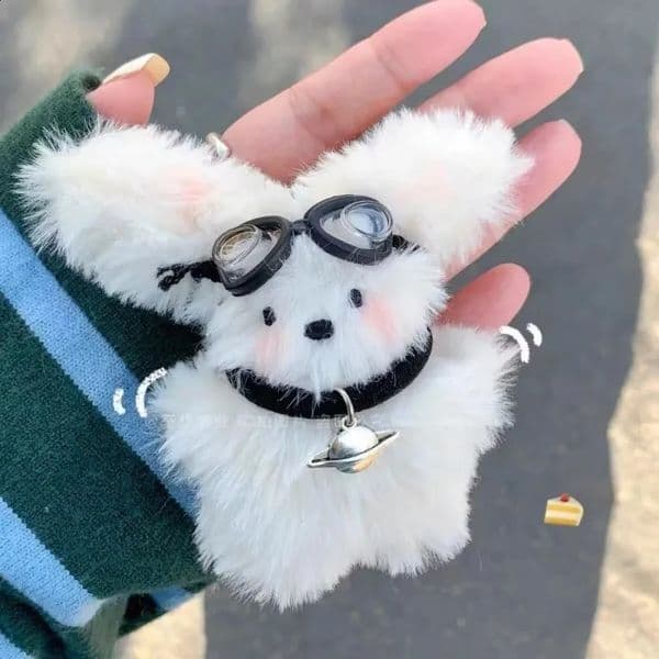 Cute Cartoon Puppy Plush Keychain Cartoon Bag Ornaments Gifts 250828BJ