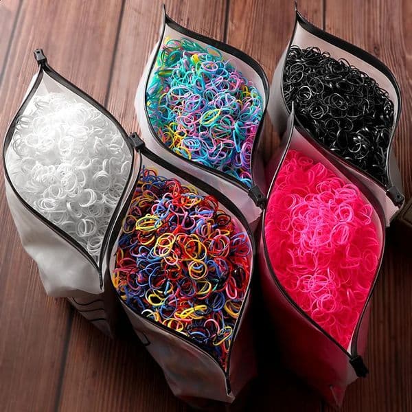 10002000pcs Girls Colorful Disposable Rubber Elastic Hair Band Ties Children tail Holder Bands Kid Accessories Leagues 250827BANJIA