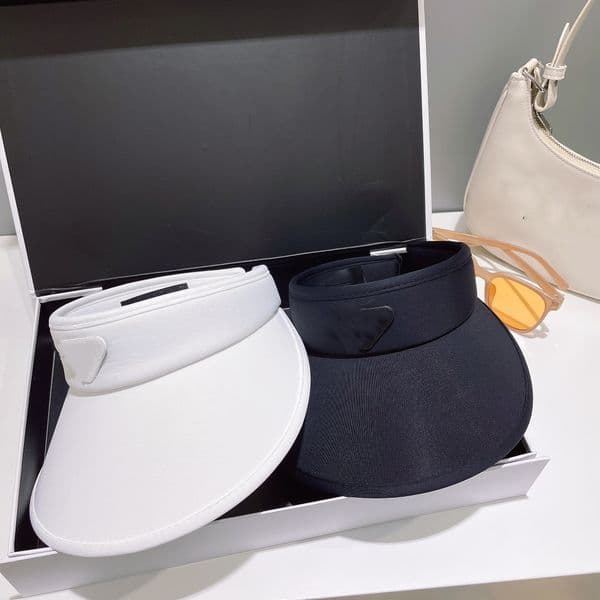 Designer Visors Women Black White Empty Hats Summer Beach Outdoor Women's Caps