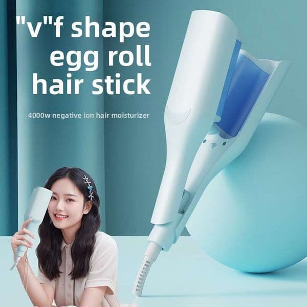 32Mm French Egg Roll Deep V Curling Iron Water Wave Large Waves Hair Straightener Negative Ion Hair-Friendly Big Curls