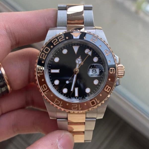 Luxury Mens Watches Ceramic Bezel 126711chnr 40mm Sapphire Glass Automatic Mechanical Luminous Rose Gold Steel Bracelet Waterproof WristWatch